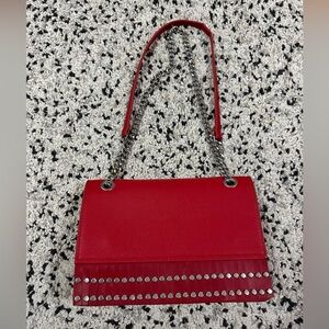 Red Zara cross body purse